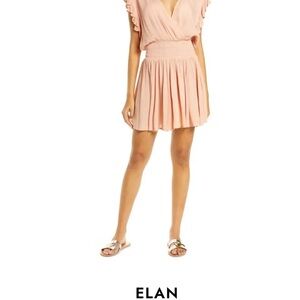 Elan Smocked Cover-Up Dress - Melon